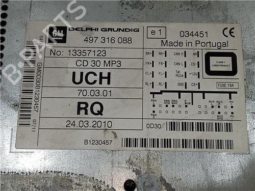Radio OPEL ASTRA H (A04) 1.6 (L48) | BP23907923E6 
