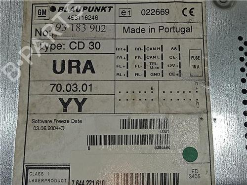 Radio OPEL ASTRA H (A04) 1.6 (L48) | BP23908147E6 