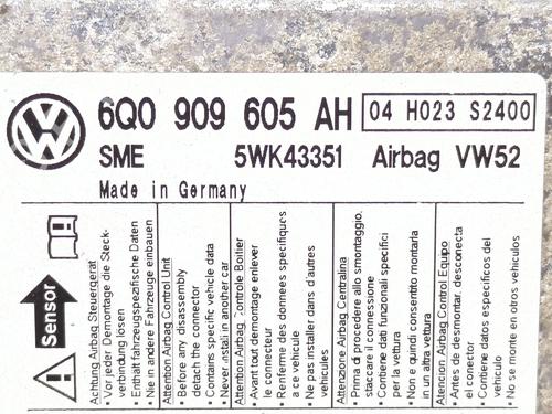 Kollisjonspute styreenhet VW CADDY III MPV (2KB, 2KJ, 2CB, 2CJ) 2.0 SDI | BP27275341M53 