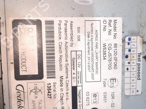 Radio TOYOTA VERSO (_R2_) 2.0 D-4D (AUR20_, AUR20R) | BP23926854E6 