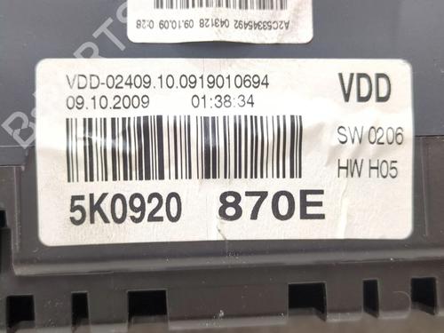 Instrument cluster VW GOLF VI (5K1) 1.6 TDI | BP27858640C47 