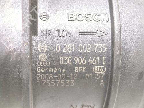 Mass air flow sensor VW GOLF VI (5K1)  | BP29586418M95