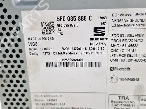 Display monitor SEAT IBIZA IV ST (6J8, 6P8) 1.2 TSI | BP30456701C48 