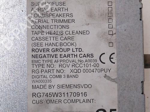 Bilradio ROVER 75 (RJ) 2.0 CDT | BP26974255E6 