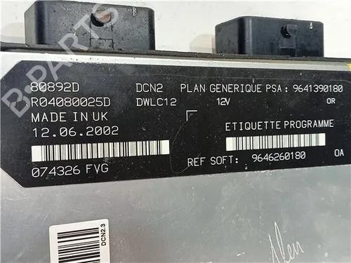 Elektronisk modul CITROËN BERLINGO / BERLINGO FIRST MPV (MF_, GJK_, GFK_) 2.0 HDi 4x4 (MFRHY) | BP23908398M83 