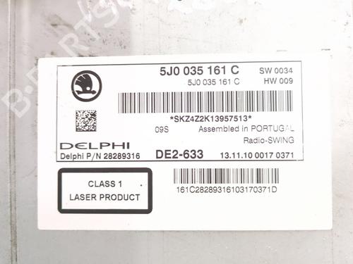 Radio SKODA FABIA II (542) 1.6 | BP31163602E6 