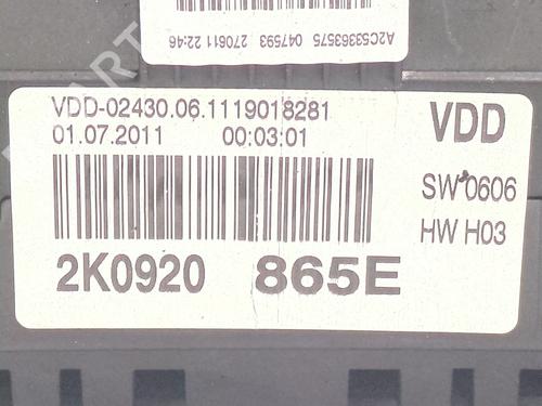 Instrument cluster VW CADDY III Box Body/MPV (2KA, 2KH, 2CA, 2CH) 1.6 TDI | BP32282008C47