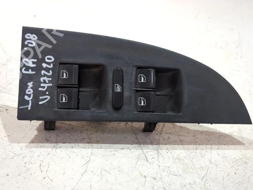 Used Left front window switch SEAT LEON (1P1) 2.0 TDI (170 hp) 26921608