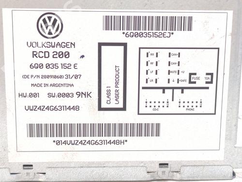 Radio VW POLO (9N_, 9A_) 1.4 TDI | BP27310690E6 