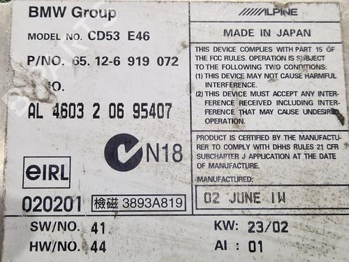 Radio BMW 3 Compact (E46) 320 td | BP30777754E6