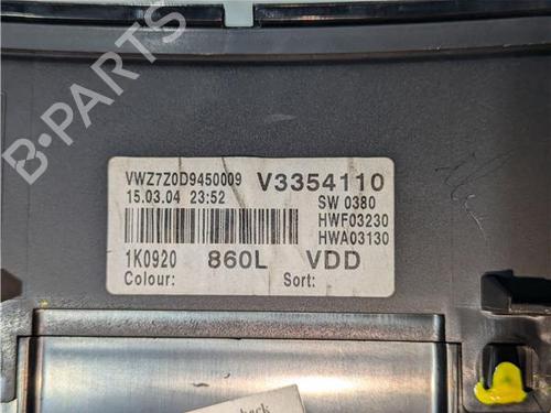 Instrument cluster VW GOLF V (1K1) 2.0 TDI 16V | BP23924582C47 