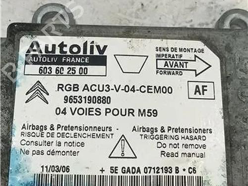 Kollisjonspute styreenhet CITROËN BERLINGO / BERLINGO FIRST MPV (MF_, GJK_, GFK_) 2.0 HDi 4x4 (MFRHY) | BP23911246M53 
