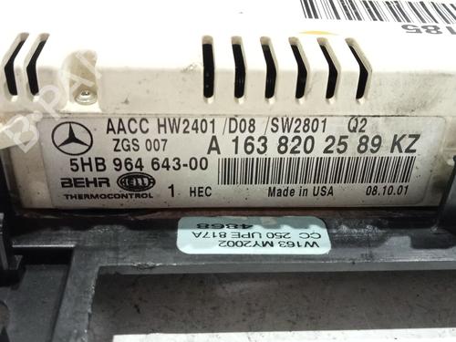 Climate control MERCEDES-BENZ M-CLASS (W163) ML 400 CDI (163.128) | BP31872925I5 