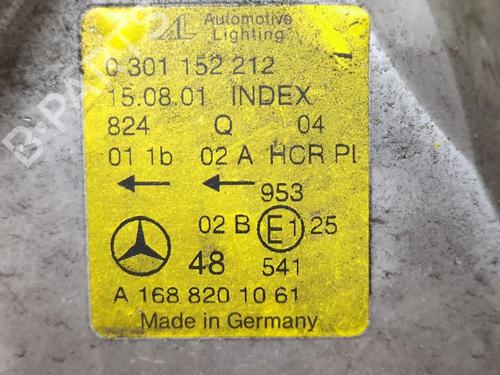 Right headlight MERCEDES-BENZ A-CLASS (W168) A 160 (168.033, 168.133) | BP25710641C29 