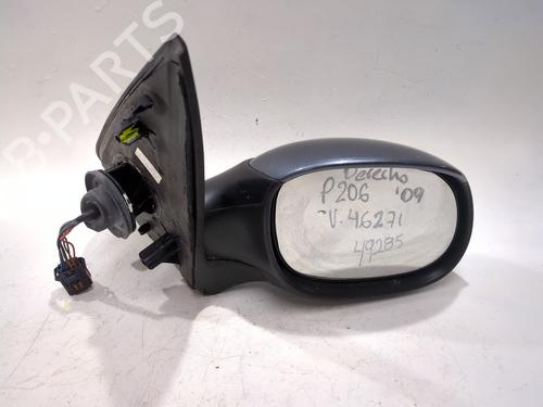 Used Right mirror PEUGEOT 206 Hatchback (2A/C) 1.1 i (60 hp) 27338293