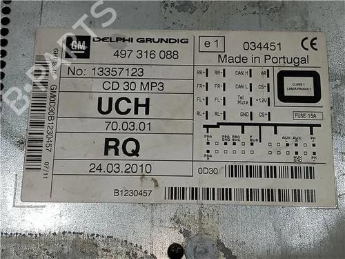 Radio OPEL ASTRA H (A04) 1.6 (L48) | BP23907923E6