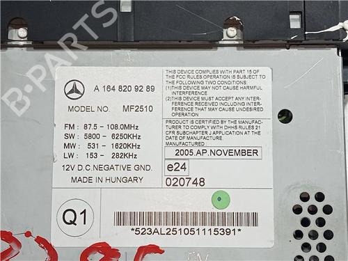 Radio MERCEDES-BENZ M-CLASS (W164) ML 280 CDI 4-matic (164.120) | BP23914304E6 