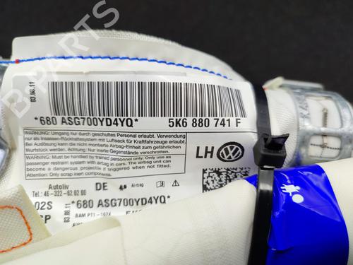 Left curtain airbag VW GOLF VI (5K1) 1.6 TDI | BP23718666C11 
