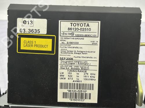 Radio TOYOTA AURIS (_E15_) 1.33 Dual-VVTi (NRE150_, NRE150R) | BP23755932E6