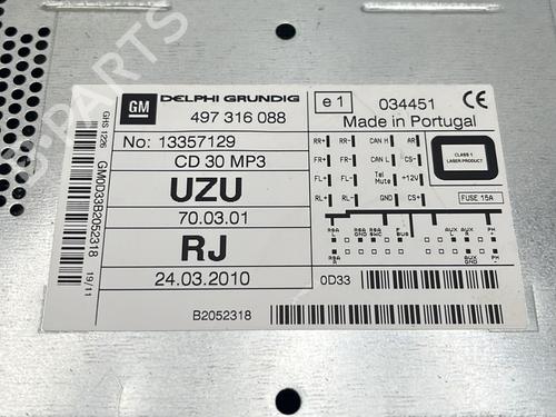 Used Radio Radio OPEL CORSA D (S07) 1.3 CDTI (L08, L68) (95 hp) 23760423 23760423