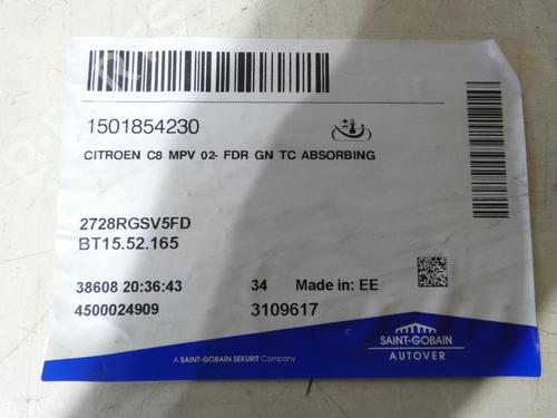 Front right door window CITROËN C8 (EA_, EB_) 2.0 HDi | BP23671799C19 