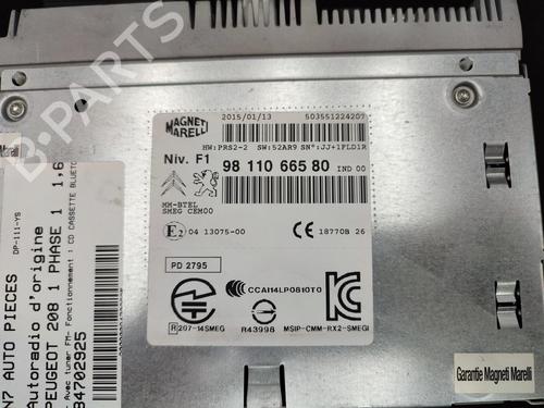Radio PEUGEOT 208 I (CA_, CC_) 1.6 HDi | BP23750630E6