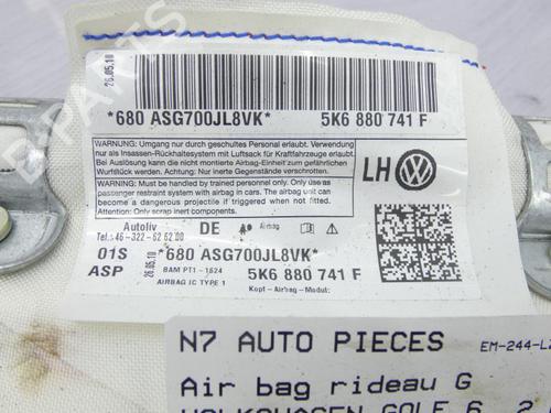 Left curtain airbag VW GOLF VI (5K1) 2.0 GTi | BP23694975C11 