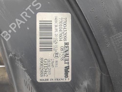 Left headlight RENAULT SCÉNIC I MPV (JA0/1_, FA0_) 1.9 dCi (JA05, JA1F) | BP23673940C28 