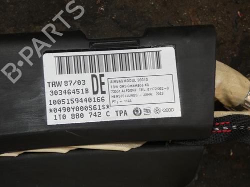 Used Right curtain airbag VW TOURAN (1T1, 1T2) 1.9 TDI (100 hp) 23692295