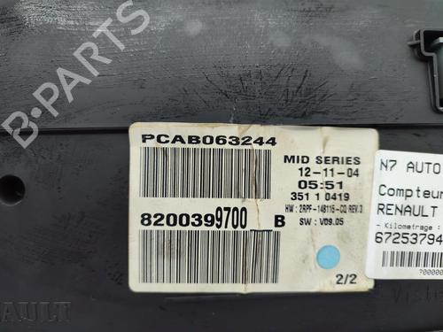 Instrument cluster RENAULT MEGANE II Estate (KM0/1_) 1.9 dCi (KMRG, KM1G, KM0G, KM2C) | BP23676953C47