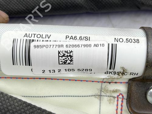 Højre gardin airbag RENAULT MEGANE III Hatchback (BZ0/1_, B3_) 1.5 dCi (BZ0C) (90 hp) 23693669