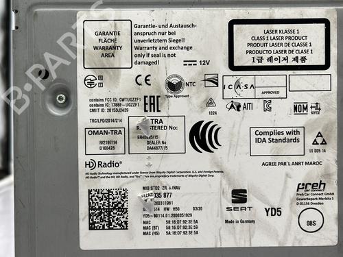 Used Radio Radio SEAT IBIZA V (KJ1, KJG) 1.0 TSI (116 hp) 33125506 33125506