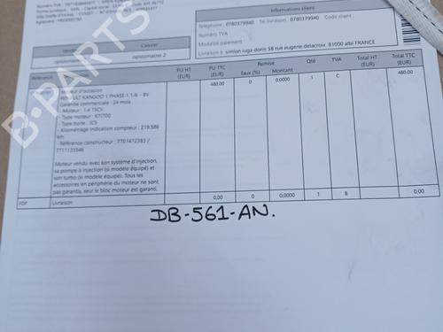 Engine RENAULT KANGOO (KC0/1_) 1.4 (KC0C, KC0H, KC0B, KC0M) | BP30870449M1 - Image 13