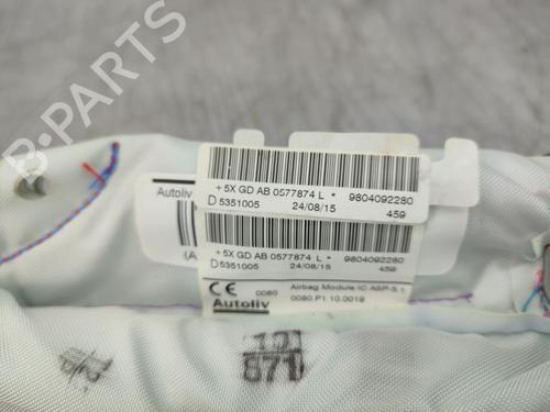 Right curtain airbag PEUGEOT 208 I (CA_, CC_) 1.6 HDi / BlueHDi 75 | BP23728678C12 