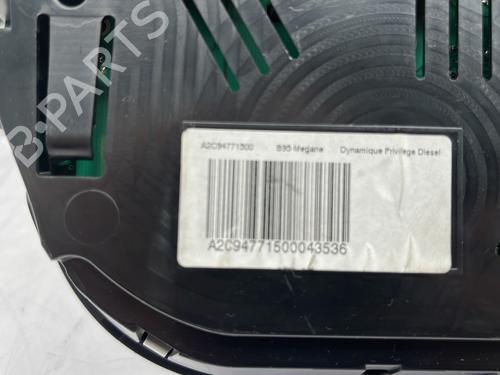 Instrument cluster RENAULT MEGANE III Hatchback (BZ0/1_, B3_) 1.6 dCi (BZ00, BZ12, BZ13) | BP32469840C47 