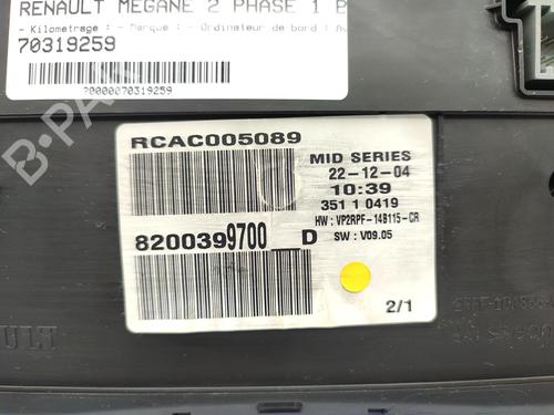 Used Instrument cluster RENAULT MEGANE II Estate (KM0/1_) 1.9 dCi (KMRG, KM1G, KM0G, KM2C) (120 hp) 23721913