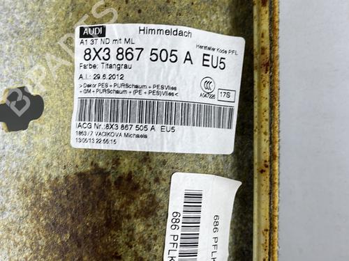 Interiør tag AUDI A1 (8X1, 8XK) 1.6 TDI | BP32404260I12 