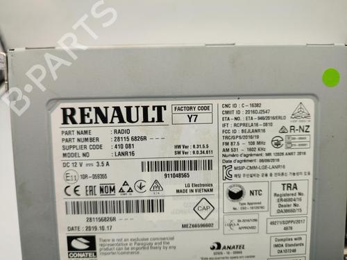 Used Radio RENAULT SCÉNIC IV (J9_) 1.7 Blue dCi 120 (J9A7, J9A8) (120 hp) 23707209