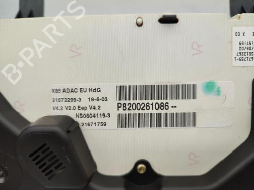 Used Instrument cluster Instrument cluster RENAULT CLIO II (BB_, CB_) 1.5 dCi (B/CB08) (82 hp) 23678012 23678012