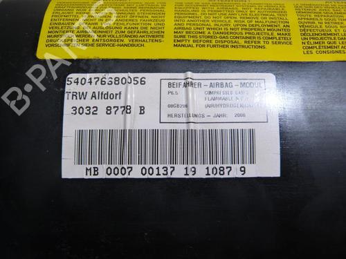 Passenger airbag MERCEDES-BENZ SLK (R170) 200 Kompressor (170.444) | BP23696366C10 