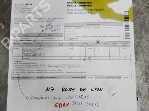 AC compressor RENAULT CLIO II (BB_, CB_) 1.5 dCi (B/CB07) | BP23673153M34 