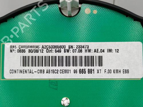 Used Instrument cluster CITROËN C3 II (SC_) 1.4 VTi 95 (95 hp) 23709013