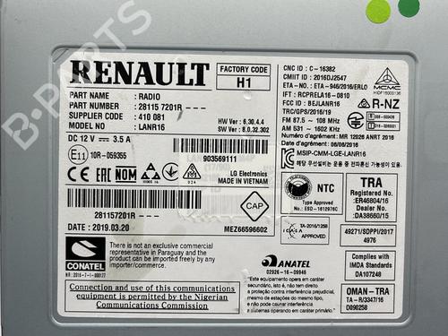 Radio RENAULT KADJAR (HA_, HL_) 1.3 TCe 160 (HLNC) | BP33125524E6  - Image 6