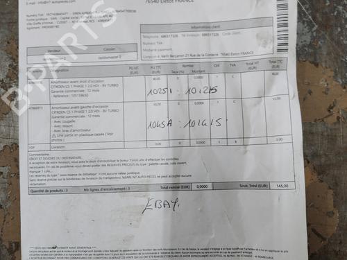 Left front shock absorber CITROËN C5 I (DC_) 2.0 HDi (DCRHZB, DCRHZE) | BP25335776M16  - Image 19