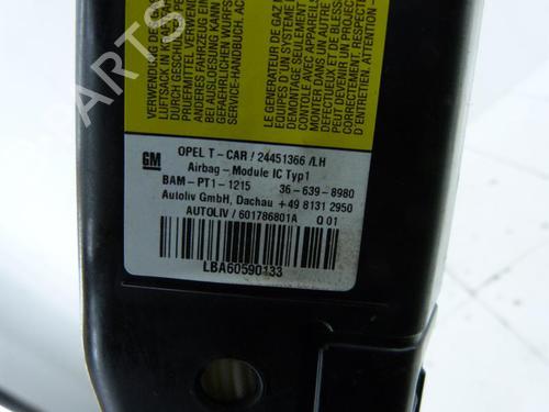 Used Left curtain airbag OPEL ZAFIRA / ZAFIRA FAMILY B (A05) 1.9 CDTI (M75) (120 hp) 23693652