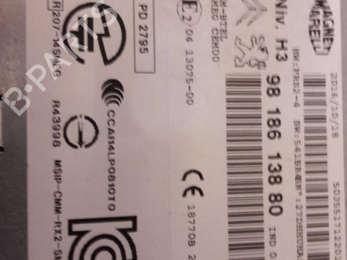 Radio PEUGEOT 308 II (LB_, LP_, LW_, LH_, L3_) 1.6 HDi 100 | BP24853362E6 