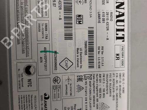 Radio RENAULT MEGANE IV Hatchback (B9A/M/N_) 1.6 dCi 130 (B9A4) | BP31116036E6 - Image 2