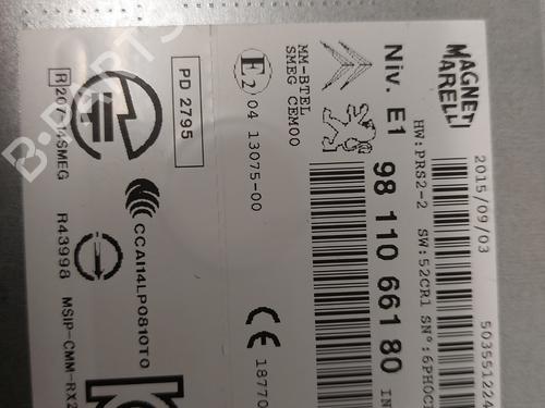 Radio PEUGEOT 208 I (CA_, CC_) 1.6 HDi / BlueHDi 75 | BP27715418E6 