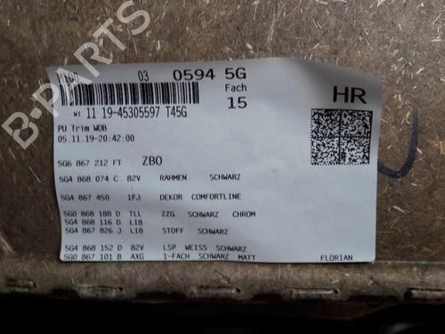 Used Rear right panel Rear right panel VW GOLF VIII (CD1, DA1) 1.5 TSI (131 hp) 23717174 23717174