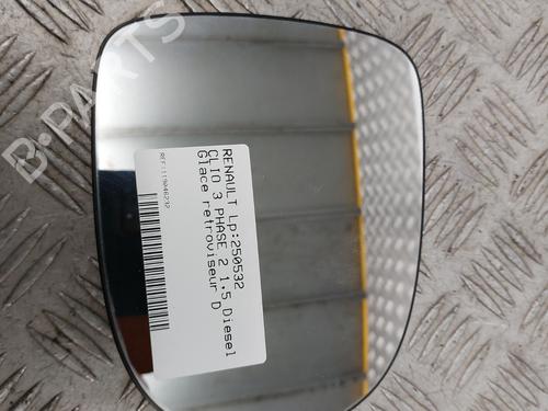 Spejlglas højre RENAULT CLIO III (BR0/1, CR0/1) 1.5 dCi (C/BR0G, C/BR1G) (68 hp) 31377289
